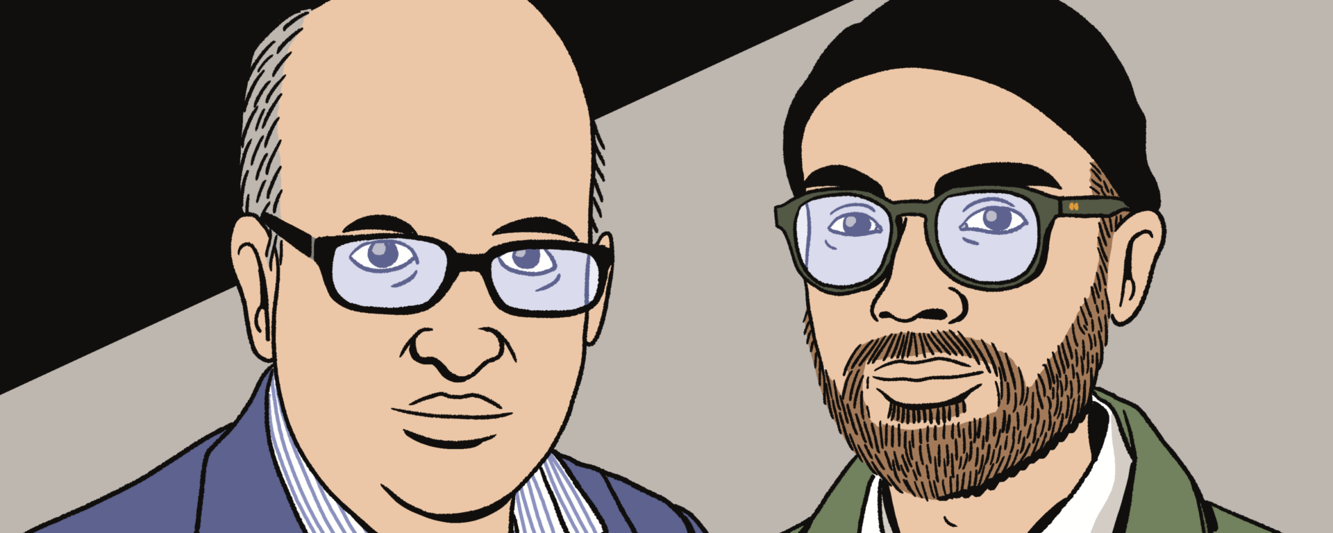 Alfons Kaiser und Simon Schwartz, gezeichnet von Simon Schwartz